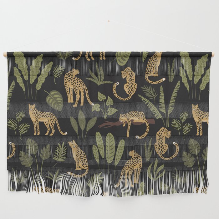 Jungle Night Cheetah Prints Wall Hanging Gallery Image 1