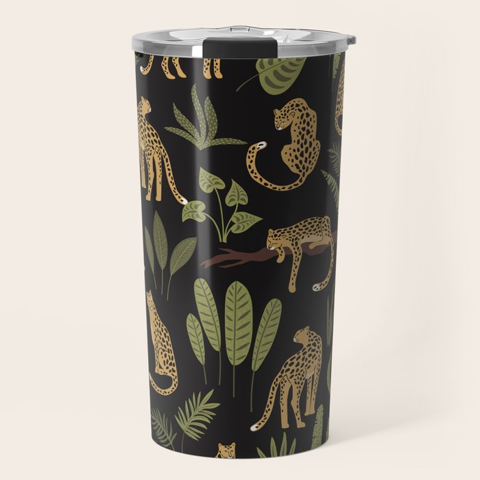 Jungle Night Cheetah Prints Travel Mug Gallery Image 1