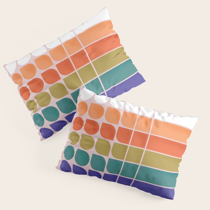 Colorful Changing Shapes Pillow Sham Gallery Image 1