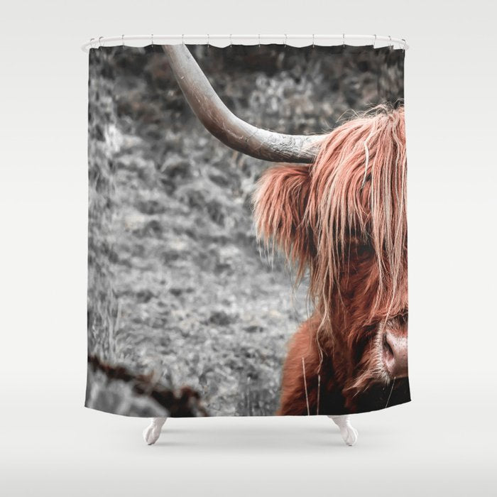 Highland Cow Shower Curtain Gallery Image 1