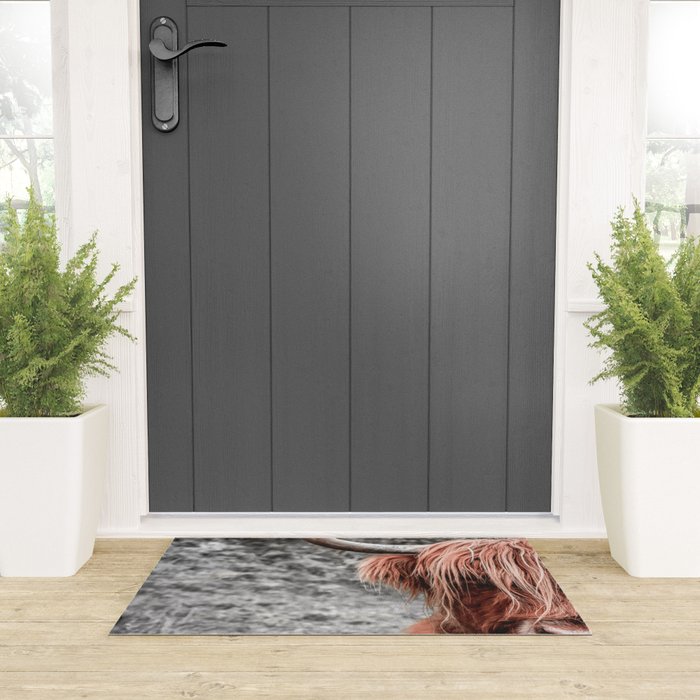 Highland Cow Welcome Mat Gallery Image 3