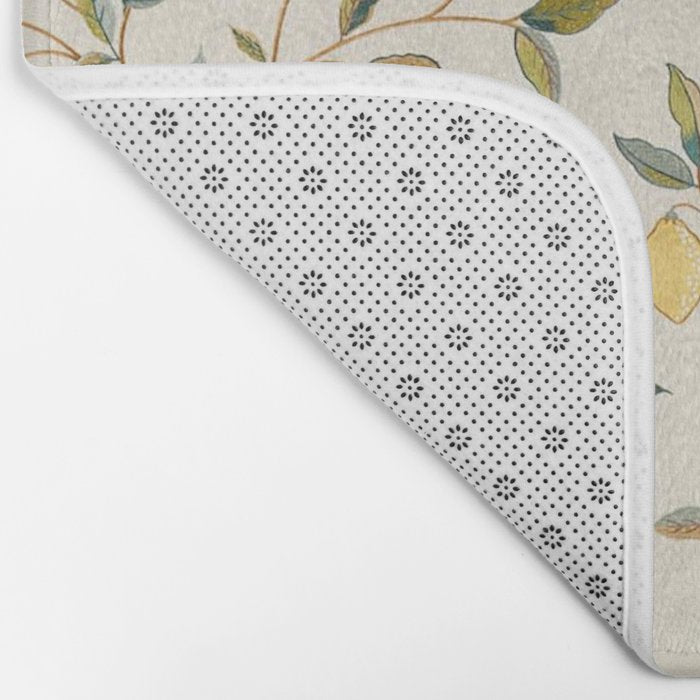 William Morris Vintage Lemon Tree Pattern Bath Mat Gallery Image 2