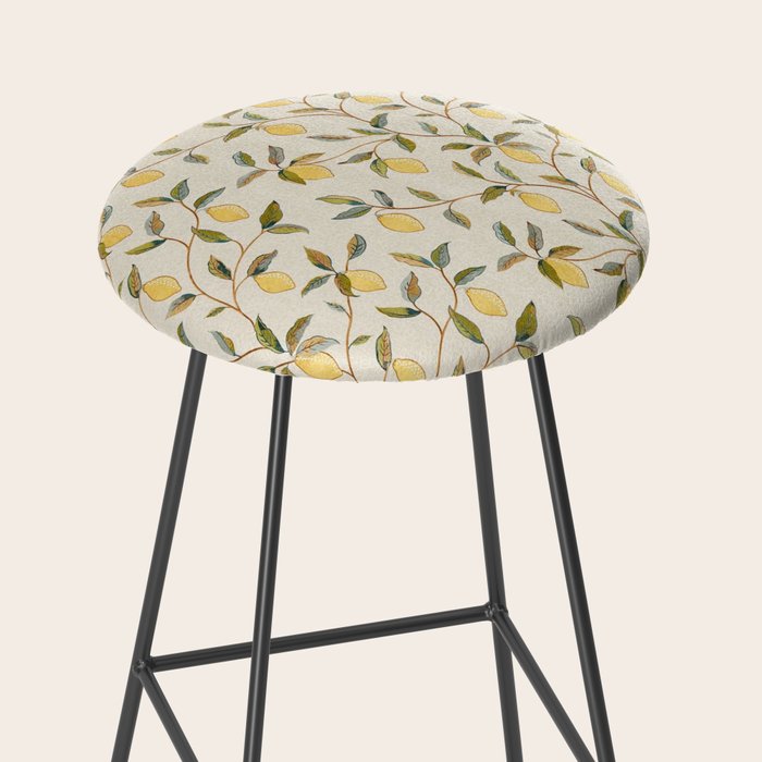 William Morris Vintage Lemon Tree Pattern Stool Gallery Image 2