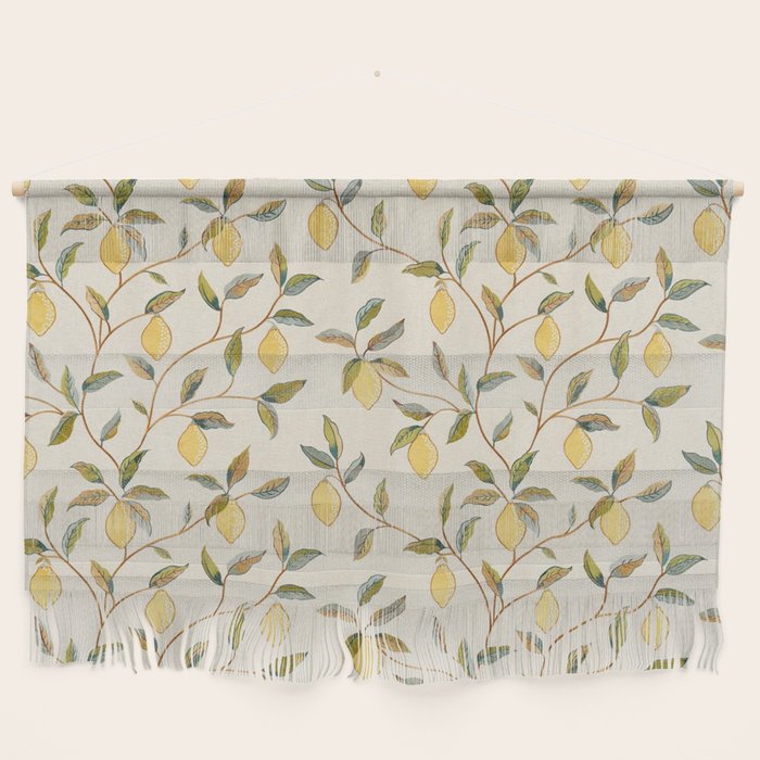 William Morris Vintage Lemon Tree Pattern Wall Hanging Gallery Image 1