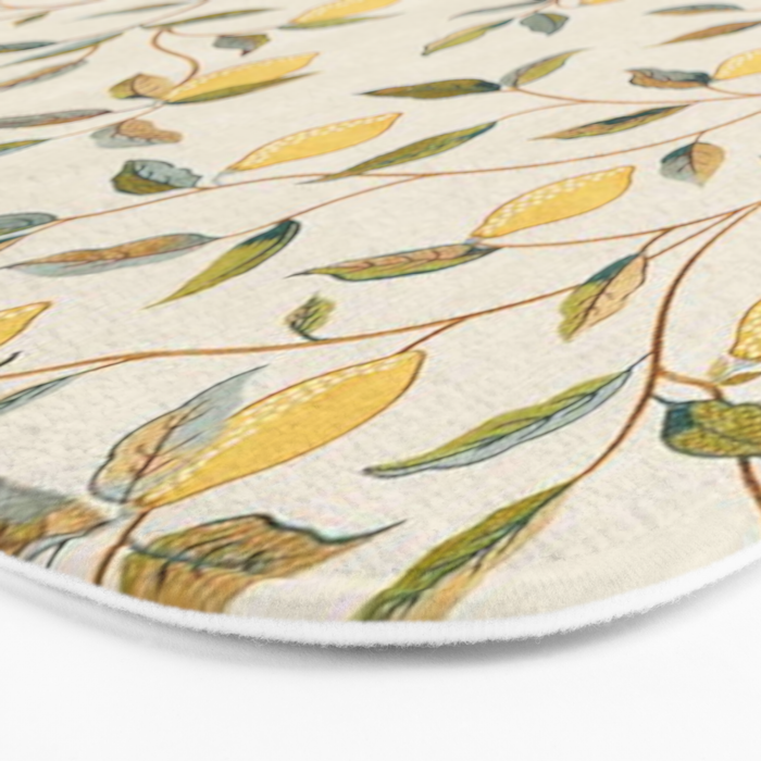 William Morris Vintage Lemon Tree Pattern Bath Mat Gallery Image 3