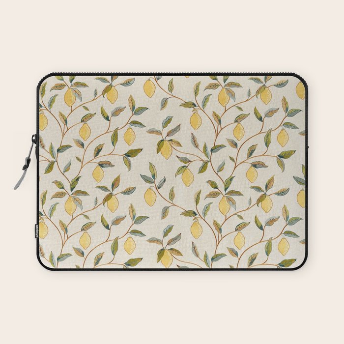 William Morris Vintage Lemon Tree Pattern Laptop Sleeve Gallery Image 1