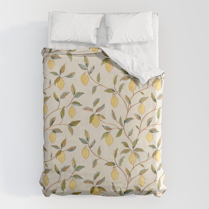 William Morris Vintage Lemon Tree Pattern Duvet Cover Gallery Image 6