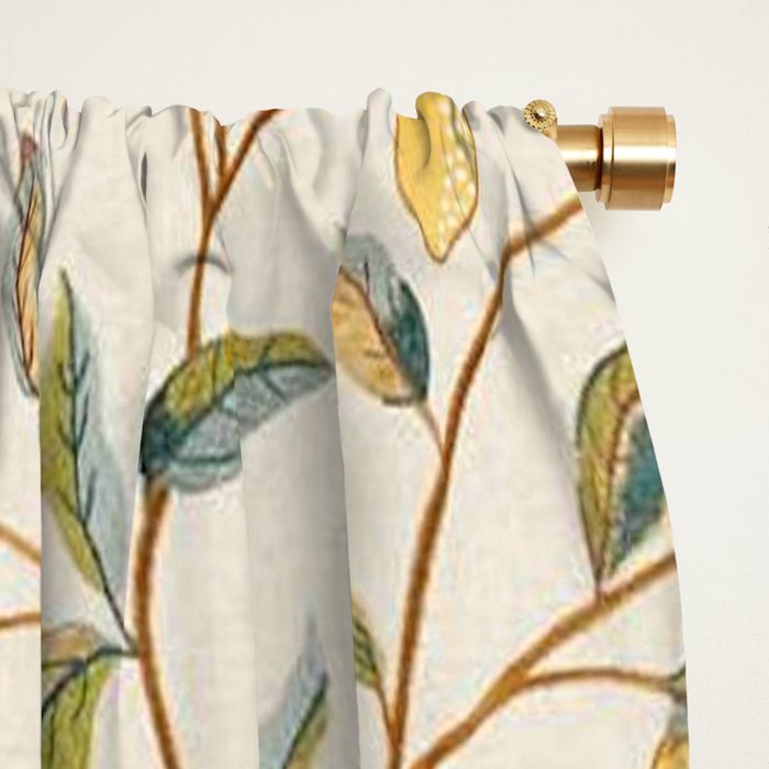 William Morris Vintage Lemon Tree Pattern Window Curtain Gallery Image 2