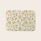 William Morris Vintage Lemon Tree Pattern Bath Mat Gallery Image 1