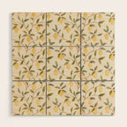 William Morris Vintage Lemon Tree Pattern Wood Wall Art Gallery Image 1