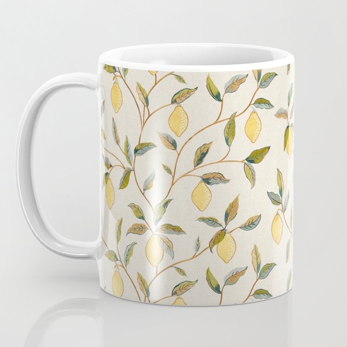 William Morris Vintage Lemon Tree Pattern Coffee Mug Gallery Image 3