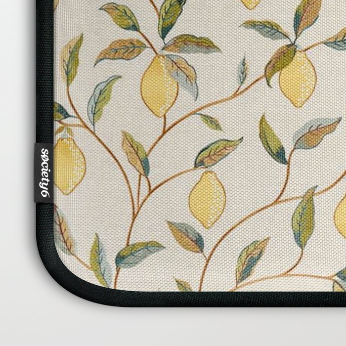 William Morris Vintage Lemon Tree Pattern Laptop Sleeve Gallery Image 3