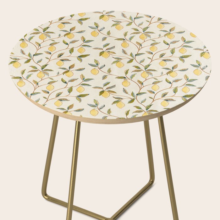 William Morris Vintage Lemon Tree Pattern Side Table Gallery Image 2
