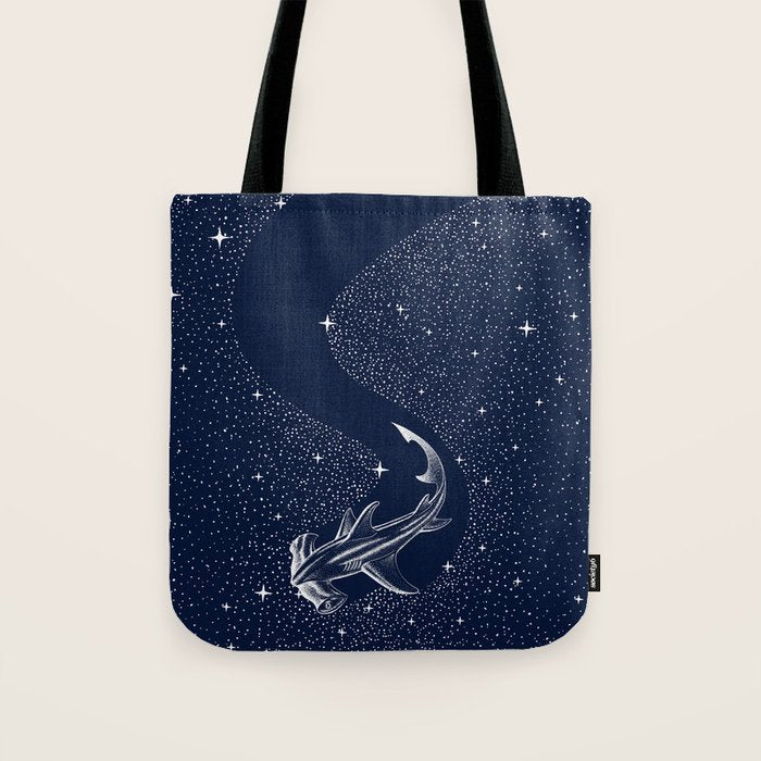 Starry Hammerhead Tote Bag Gallery Image 1