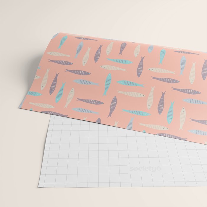 Sardines on Pink Wrapping Paper Gallery Image 2