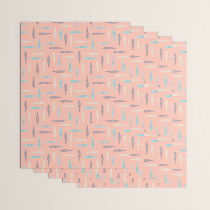 Sardines on Pink Wrapping Paper Gallery Image 3