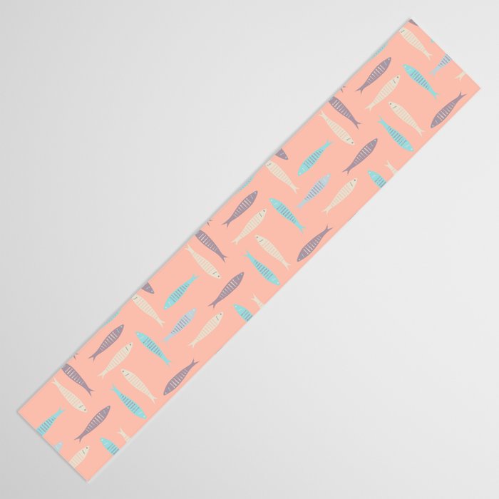 Sardines on Pink Table Runner Gallery Image 3
