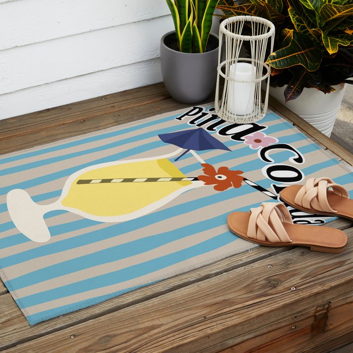 Pina Colada cocktail Outdoor Rug Gallery Image 2