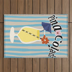 Pina Colada cocktail Outdoor Rug Gallery Image 1