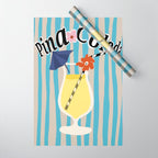 Pina Colada cocktail Wrapping Paper Gallery Image 1