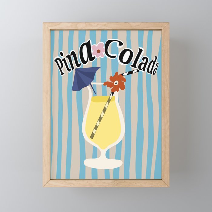 Pina Colada cocktail Mini Art Print Gallery Image 1