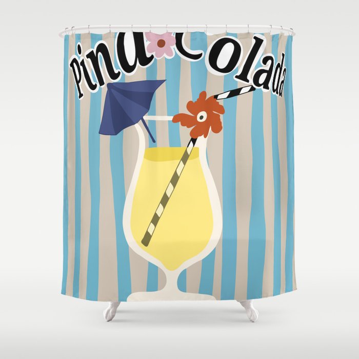 Pina Colada cocktail Shower Curtain Gallery Image 1