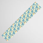 Festive Birds Blue Table Runner Gallery Image 3