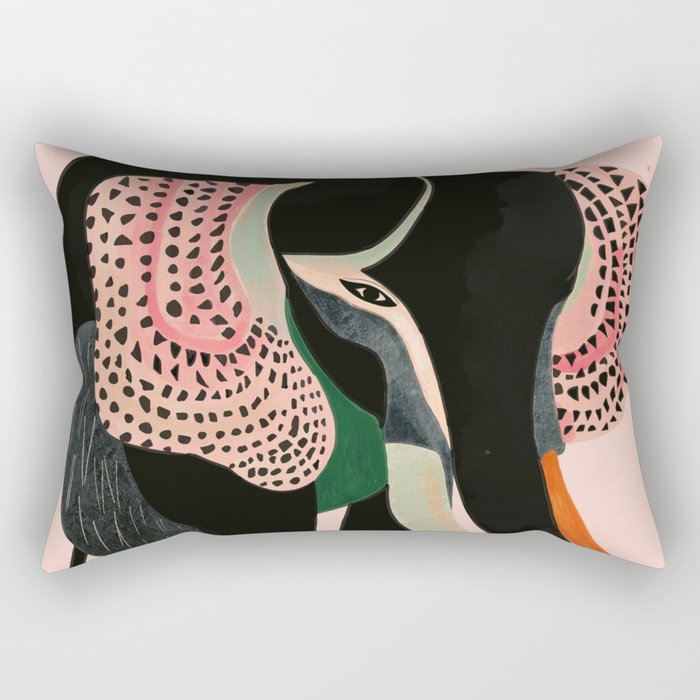 Abstract Elephant Rectangular Pillow Gallery Image 2