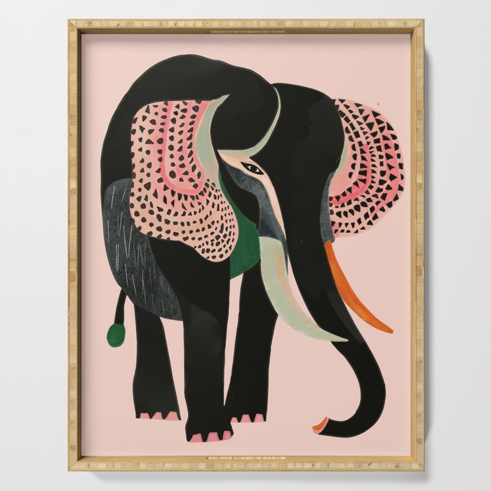 Abstract Elephant Serving Tray Gallery Image 1