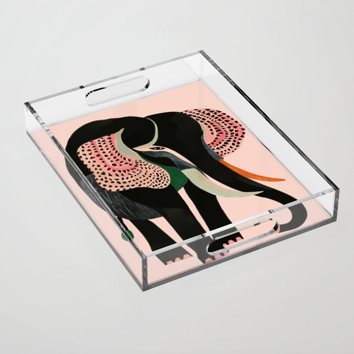 Abstract Elephant Acrylic Tray Gallery Image 1