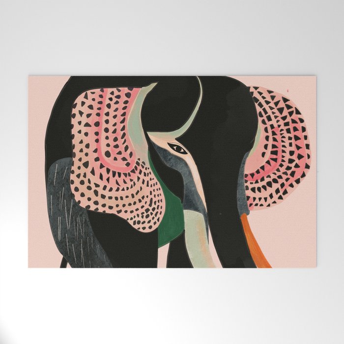 Abstract Elephant Welcome Mat Gallery Image 1