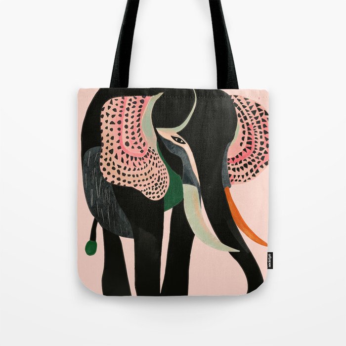 Abstract Elephant Tote Bag Gallery Image 1