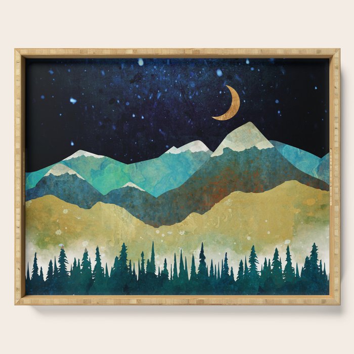 Snowy Night Serving Tray Gallery Image 1