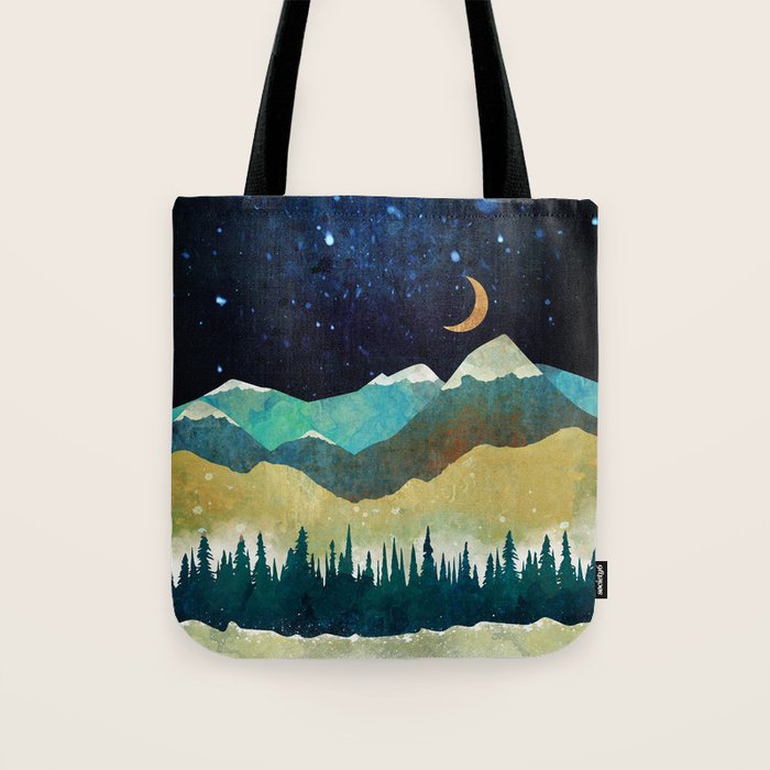 Snowy Night Tote Bag Gallery Image 1