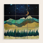 Snowy Night Wood Wall Art Gallery Image 1