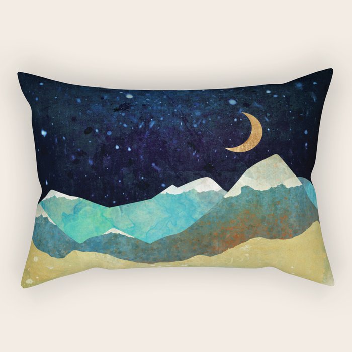 Snowy Night Rectangular Pillow Gallery Image 1