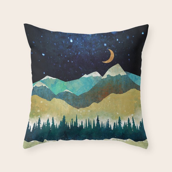 Snowy Night Throw Pillow Gallery Image 6