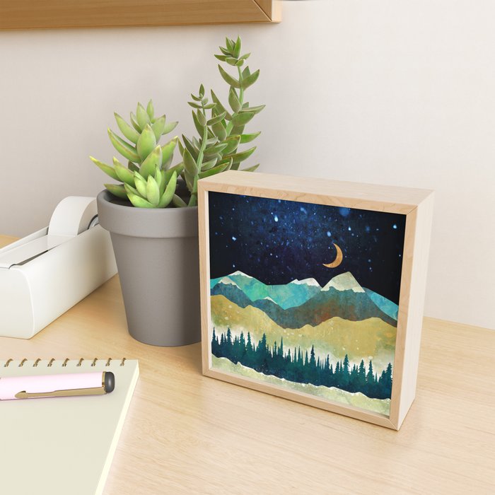 Snowy Night Mini Art Print Gallery Image 2