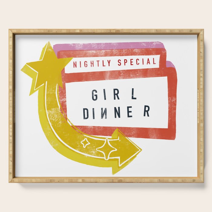 Girl Dinner Serving Tray Gallery Image 1