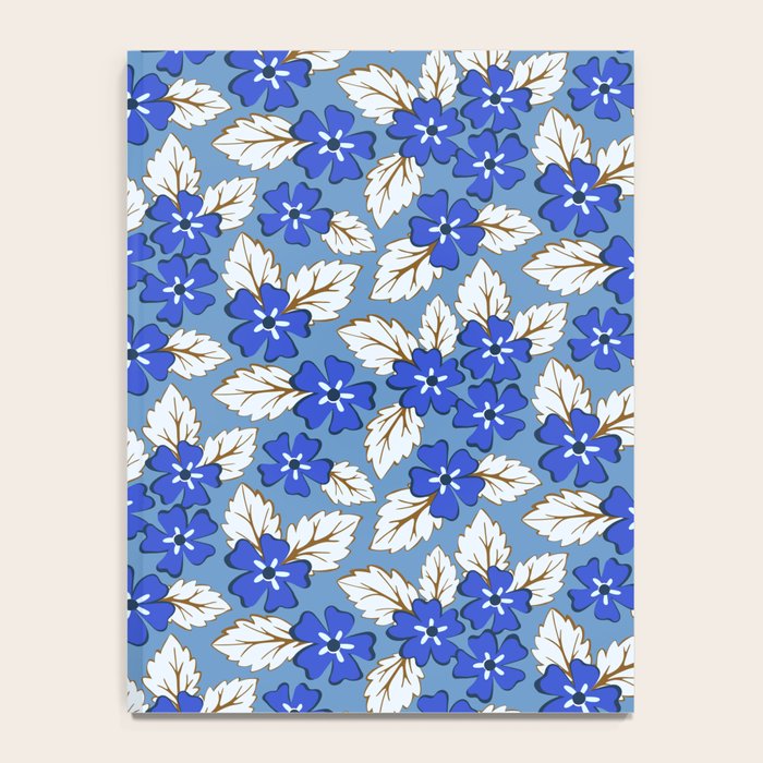 Tossed sakura flowers in blue Notebook Gallery Image 4