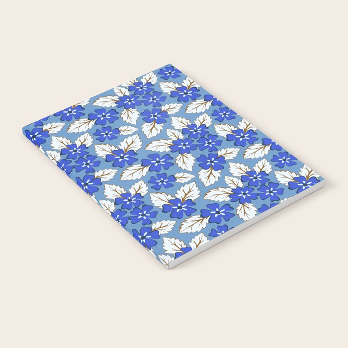 Tossed sakura flowers in blue Notebook Gallery Image 1