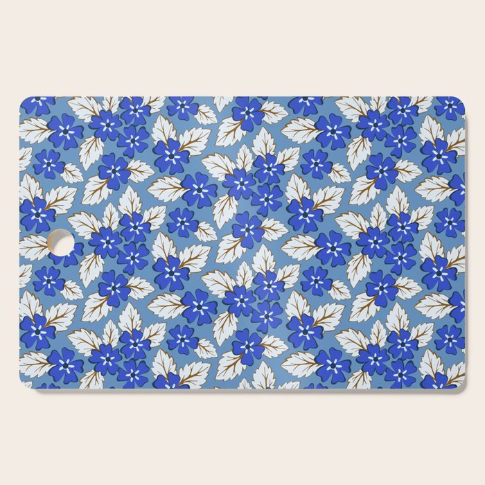 Tossed sakura flowers in blue Cutting Board Gallery Image 1
