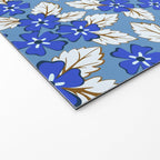 Tossed sakura flowers in blue Welcome Mat Gallery Image 2