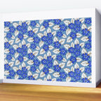 Tossed sakura flowers in blue Wall Mural Gallery Image 2