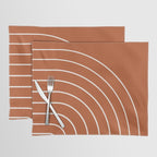 Minimal Arch XX Red Modern Geometric Lines Placemat Gallery Image 1