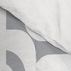 Mid Century Modern Loops Pattern in White and Gray Comforter Gallery Image 4