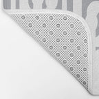 Mid Century Modern Loops Pattern in White and Gray Bath Mat Gallery Image 2