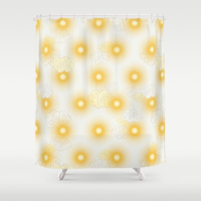Feel the Cosmic summer heat Shower Curtain Gallery Image 1