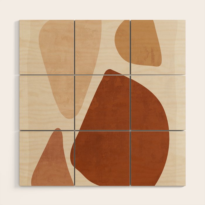 Abstract Shapes 47 Wood Wall Art Gallery Image 1