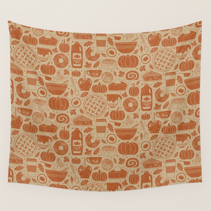Pumpkin Spice: Latte Wall Tapestry Gallery Image 4